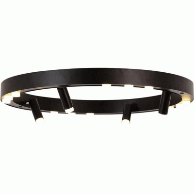 Led φωτιστικό οροφής MAGNETO 48W 3000k θερμό φως 4320lm μαύρο αλουμινίου D65xh6,5cm