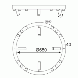 Φωτιστικό οροφής LED COB MAGNETO 48W θερμό φως 3000k αλουμινίου λευκό 4320lm D65xh6,5cm