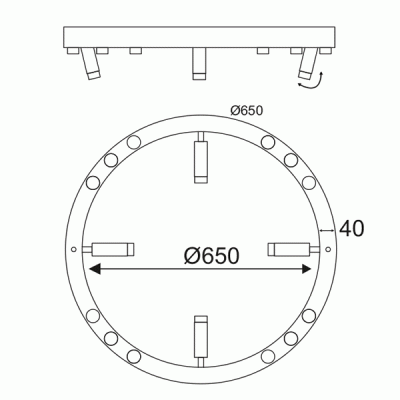 Φωτιστικό οροφής LED COB MAGNETO 48W θερμό φως 3000k αλουμινίου λευκό 4320lm D65xh6,5cm Φωτιστικό οροφής LED COB MAGNETO 48W θερμό φως 3000k αλουμινίου λευκό 4320lm D65xh6,5cm