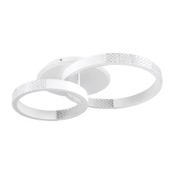 Φωτιστικό οροφής kelvo® DIAMOND LED 67W 6700lm 360° AC 220-240V IP20 ρυθμιζόμενο λευκό CCT με χειριστήριο από 2700K έως 6000K ντιμαριζόμενο λευκό ματ 60x40x14cm