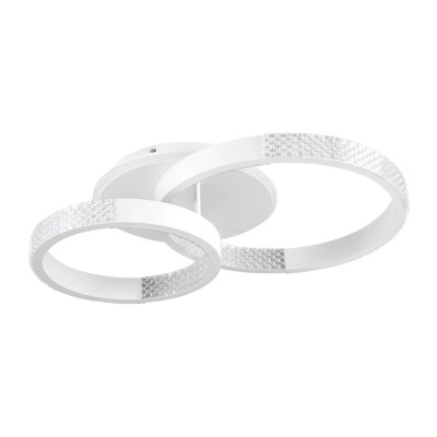 Φωτιστικό οροφής kelvo® DIAMOND LED 67W 6700lm 360° AC 220-240V IP20 ρυθμιζόμενο λευκό CCT με χειριστήριο από 2700K έως 6000K ντιμαριζόμενο λευκό ματ 60x40x14cm