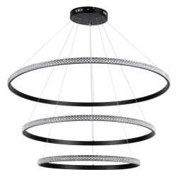 Κρεμαστό φωτιστικό οροφής LED kelvo® DIAMOND 150W 15000lm 180° AC 220-240V IP20 ρυθμιζόμενο λευκό CCT με χειριστήριο από 2700K έως 6000K ντιμμαριζόμενο μαύρο ματ 100x100x100cm