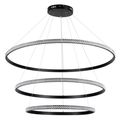Κρεμαστό φωτιστικό οροφής LED kelvo® DIAMOND 150W 15000lm 180° AC 220-240V IP20 ρυθμιζόμενο λευκό CCT με χειριστήριο από 2700K έως 6000K ντιμμαριζόμενο μαύρο ματ 100x100x100cm