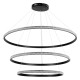 Κρεμαστό φωτιστικό οροφής LED kelvo® DIAMOND 150W 15000lm 180° AC 220-240V IP20 ρυθμιζόμενο λευκό CCT με χειριστήριο από 2700K έως 6000K ντιμμαριζόμενο μαύρο ματ 100x100x100cm