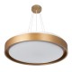Κρεμαστό φωτιστικό οροφής LED kelvo® BARCHETTA 72W 7200lm 120° AC 220-240V IP20 ρυθμιζόμενο λευκό CCT με χειριστήριο από 2700K έως 6000K ντιμμαριζόμενο σαμπανιζέ χρυσό ματ 48x48x8.2cm