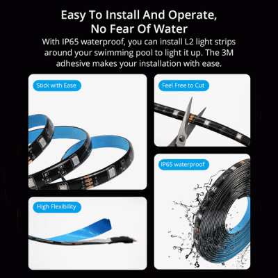 Καλωδιοταινία SONOFF L2-5M smart LED αδιάβροχη RGB & BT 5m με WiFi ασύρματο χειριστήριο