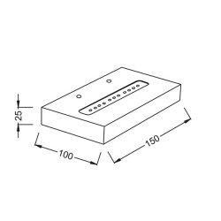 Επίτοιχο μεταλλικό λευκό ματ φωτιστικό LED SMD 1x4W 3000K θερμό φως ορθογώνιο