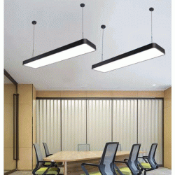 Led panel φωτιστικό μαύρο επίτοιχο & κρεμαστό 30x120cm 60W 4000k ενδιάμεσο φως 5800lm