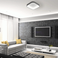 Φωτιστικό LED LAS PALMAS 50W 4500lm τετράγωνο μαύρο με δυνατότητα επιλογής χρώματος φωτισμού