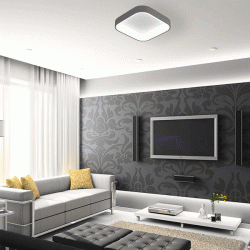 Φωτιστικό LED LAS PALMAS 50W 4500lm τετράγωνο μαύρο με δυνατότητα επιλογής χρώματος φωτισμού