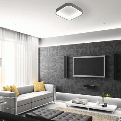 Φωτιστικό LED LAS PALMAS 50W 4500lm τετράγωνο μαύρο με δυνατότητα επιλογής χρώματος φωτισμού