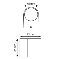 Φωτιστικό απλίκα WALL LUMINAIRE GU10 230V AC MAX.35W σκούρο γκρι εξωτερικού χώρου στεγανό IP65
