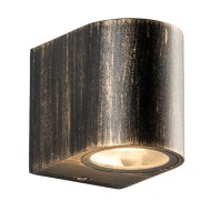 Απλίκα επίτοιχη αλουμινίου για λάμπες GU10 LUMINAIRE 230V AC χρυσή μαύρη εξωτερικού χώρου στεγανή IP65