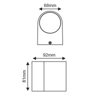 Απλίκα επίτοιχη αλουμινίου για λάμπες GU10 LUMINAIRE 230V AC χρυσή μαύρη εξωτερικού χώρου στεγανή IP65
