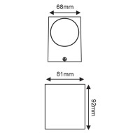 Επίτοιχη απλίκα WALL LUMINAIRE αλουμινίου για λαμπτήρες GU10 230VAC σκούρο γκρι εξωτερικού χώρου στεγανή IP65
