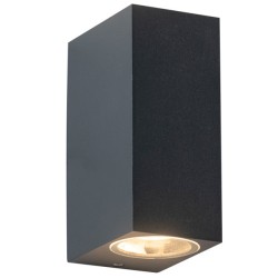 Επίτοιχο φωτιστικό απλίκα αλουμινίου WALL LUMINAIRE GU10 230V AC MAX.2X35W σκούρο γκρι στεγανό IP65