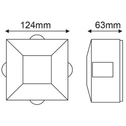 LED απλίκα εξωτερικού χώρου HP WALL LUMINAIRE 5W 230V 3000k θερμό φως 170lm δέσμης 15° 30000h