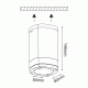 Φωτιστικό οροφής CEILING LUMINAIRE με ντουί GU10 230V AC σκούρο γκρι εξωτερικού χώρου IP54