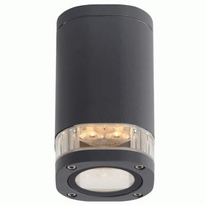 Φωτιστικό οροφής CEILING LUMINAIRE με ντουί GU10 230V AC σκούρο γκρι εξωτερικού χώρου IP54