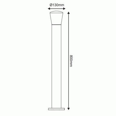 Φωτιστικό κολωνάκι POST LUMINAIRE με ντουί E27 230V AC σκούρο γκρι 800mm στεγανό IP54 Φωτιστικό κολωνάκι POST LUMINAIRE με ντουί E27 230V AC σκούρο γκρι 800mm στεγανό IP54