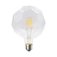 Λάμπα led filament διάφανη Globe Ε27 6W 230V 2700k θερμό λευκό φως 690Lm ντιμαριζόμενη