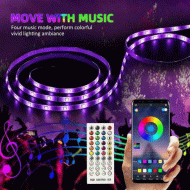 Σετ ταινίας Led RGB BLUETOOTH MUSIC 14.4W με δυνατότητα χειρισμού μέσω Google Play ή App Store