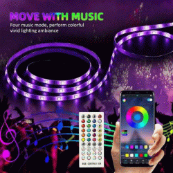 Σετ ταινίας Led RGB BLUETOOTH MUSIC 14.4W με δυνατότητα χειρισμού μέσω Google Play ή App Store
