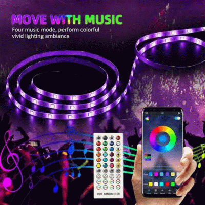 Σετ ταινίας Led RGB BLUETOOTH MUSIC 14.4W με δυνατότητα χειρισμού μέσω Google Play ή App Store Σετ ταινίας Led RGB BLUETOOTH MUSIC 14.4W με δυνατότητα χειρισμού μέσω Google Play ή App Store