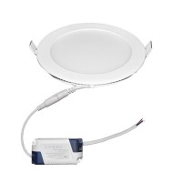 Led panel χωνευτό λευκό χρώμα στρογγυλό 12W 230V 4000k ενδιάμεσο φως 850lm με τροφοδοτικό