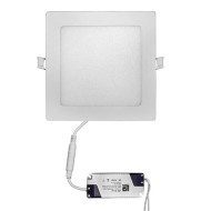 Led panel χωνευτό λευκό τετράγωνο ισχύος 12W 230V 4000k ενδιάμεσο λευκό φως 850lm με τροφοδοτικό