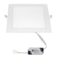 Led panel χωνευτό λευκό τετράγωνο ισχύος 18W 230V 3000k θερμό λευκό φως 1300lm με τροφοδοτικό