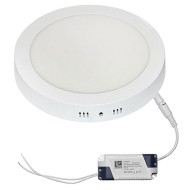 Led panel επίτοιχο λευκό στρογγυλό 18W 230V 3000k θερμό λευκό φως 1300lm με τροφοδοτικό