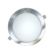 Led panel inox στρογγυλό χωνευτό 6W 230V 6000k ψυχρό λευκό φως 120° 480lm