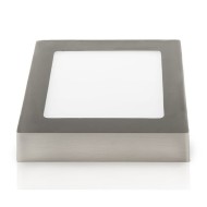 Led panel inox τετράγωνο εξωτερικό 24W 230V 6000k ψυχρό λευκό φως 120° 1920lm
