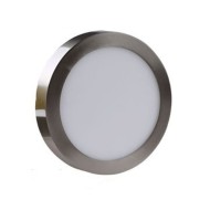 Led panel inox στρογγυλό εξωτερικό 12W 230V 6000k ψυχρό λευκό φως 120° 960lm
