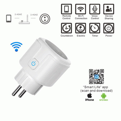 Έξυπνη πρίζα ασύρματη MH-SS03E-EU 2860W 13A Wi-Fi για ενεργοποίηση/απενεργοποίηση των συσκευών