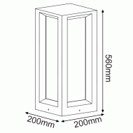 Φωτιστικό κήπου 560mm 3xE27 μαύρο τσιμεντένιο με PC κάλυμμα 560x200x200mm εξωτερικού χώρου IP65 Φωτιστικό κήπου 560mm 3xE27 μαύρο τσιμεντένιο με PC κάλυμμα 560x200x200mm εξωτερικού χώρου IP65