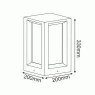 Φωτιστικό κήπου 2xE27 330mm λευκό τσιμεντένιο με PC κάλυμμα στεγανό IP65 Φωτιστικό κήπου 2xE27 330mm λευκό τσιμεντένιο με PC κάλυμμα στεγανό IP65