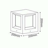 Φωτιστικό κήπου 200x200x200mm Ε27 λευκό τσιμεντένιο με PC κάλυμμα στεγανό IP65 Φωτιστικό κήπου 200x200x200mm Ε27 λευκό τσιμεντένιο με PC κάλυμμα στεγανό IP65