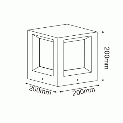 Φωτιστικό κήπου 200x200x200mm Ε27 λευκό τσιμεντένιο με PC κάλυμμα στεγανό IP65 Φωτιστικό κήπου 200x200x200mm Ε27 λευκό τσιμεντένιο με PC κάλυμμα στεγανό IP65