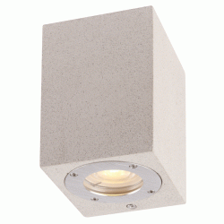 Φωτιστικό οροφής 130x100x88mm μονής κατεύθυνσης με ντουί GU10 λευκό τσιμεντένιο στεγανό IP65
