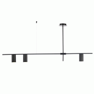 Φωτιστικό οροφής ARISTO 3xGU10 μαύρο μεταλλικό 130x12xh53cm