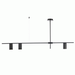 Φωτιστικό οροφής ARISTO 3xGU10 μαύρο μεταλλικό 130x12xh53cm