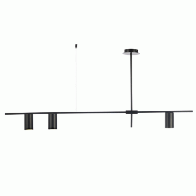 Φωτιστικό οροφής ARISTO 3xGU10 μαύρο μεταλλικό 130x12xh53cm