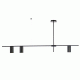 Φωτιστικό οροφής ARISTO 3xGU10 μαύρο μεταλλικό 130x12xh53cm