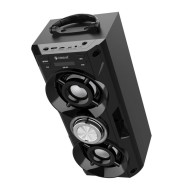 Φορητό ηχείο CELEBRAT OS-01 με ισχύ 10W & μπαταρία 1200mAh Bluetooth FM & LED φωτισμό μαύρο χρώμα