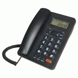 Τηλέφωνο σταθερό P-8207 μαύρο FSK/DTMF/ETSI συμβατό με αυτόματη ανίχνευση