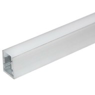 Προφίλ αλουμινίου Τin 13x10mm επίτοιχης τοποθέτησης για λωρίδες LED με οπάλ κάλυμμα