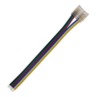 Καλώδιο τροφοδοσίας για COB RGB CCT LED Ταινία 12mm PCB 10cm με 6 Καλώδια