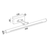 Led φωτιστικό επίτοιχο πίνακα & μπάνιου 12W 3000k θερμό φως 780lm μεταλλικό χρώμιο στεγανό IP44